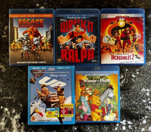 Lot Of 10 Disney/Pixar Classics Blu-ray /DVDs Combo SLIPCOVER INCREDIBLES UP!!