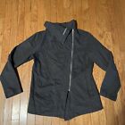 Prairie Underground Women’s Asymmetrical Zip Jacket Gray Cotton Large USA Made
