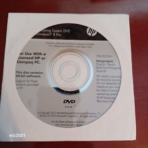 Clean Windows 8 Professional 64 Bit Install / Restore DVD for HP 700702-DN1
