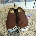 Crocs Slip On Canvas Sneaker Comfort Shoes Mens Size 7 Womens 9 Brown New