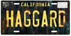 Merle Haggard Vintage Rustic Replica 1960's California License Plate