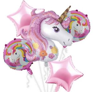 Unicorn￼ Happy Birthday Theme Sets Pretty Party Decorations Supplies Balloons ￼