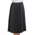 Pleated Mid Length Midi Skirt