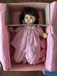 Madame Alexander Vintage Puddin Doll, Original Box, Pink Dress, Brown Hair #3930