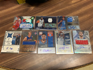 LOT OF 8 JERSEY AUTO NBA BASKETBALL CARDS LIST IN DESCRIPTION