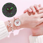 Fashion Luminous Women Girls Watches Leather Bracelet Quartz Wrist Watch Gift US