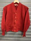 Vintage 50s Hand Sewn Cardigan Sweater Men’s Somerset S/M Red