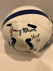 Lenny Moore Signed Colts F/S Speed Rep Helmet w/HOF'75 - (SS COA)