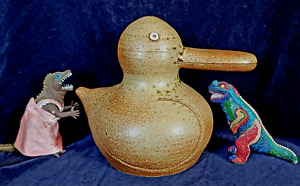 New ListingLarge Size 1986 Foxlo Studio Pottery Weird Duck Figure