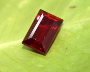 Natural Red Ruby Emerald Cut 10.75 - 11 Ct Loose Gemstone CGI Certified Making R