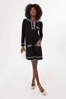 Tuckernuck Black Eleonora Dress sz XL NWT Long Sleeve Shift Mini Dress Tencel/Ny