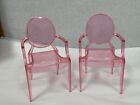 Barbie Kartell Pair Doll Sized Ghost Chairs Set of 2  Mattel Creations Exclusive