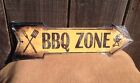 BBQ Zone This Way To Arrow Sign Directional Novelty Metal 17