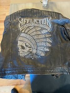 Affliction Leather Jacket Linted Edition