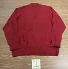 L.L. Bean Men's Sweater Size XL Cashmere 1/4 Zip Knit Cardigan Pullover