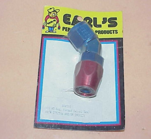 New Earl's 45° Reusable Hose End Red/Blue -10 AN Fitting #804510 #233