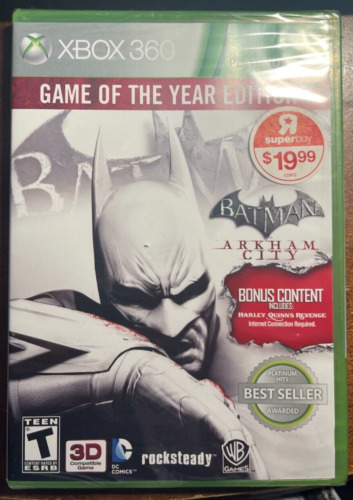 Batman Arkham City Game of the Year Edition Xbox 360 New Sealed & Guide