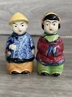 Vintage Salt And Pepper Shakers Asian Man And Woman