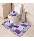 Bathroom Rugs Sets 3 Piece with Toilet Cover U Shaped Toilet Rug