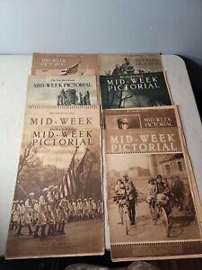8x lot of 1917 NEW YORK TIMES MID WEEK PICTORIAL WW1 ERA NEWSPAPERS