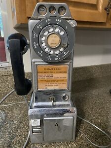 Vintage Public Pay Telephone Rotary Works Sasktel Canada 1950s PHONE WORKS