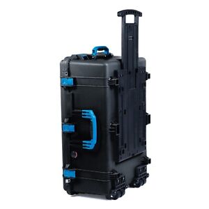 Black & Blue Pelican 1650 case. With foam. With wheels. New Push button latches