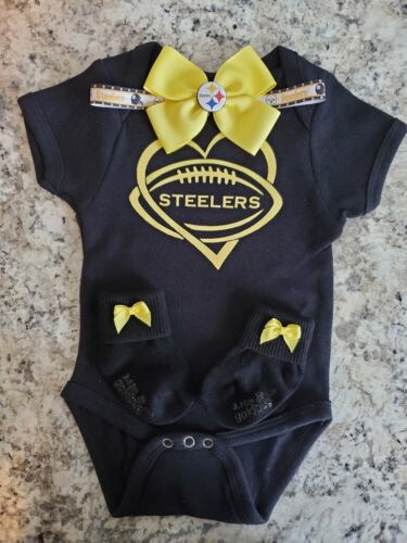 Steelers baby/newborn girl Steelers baby gift Pittsburgh football baby girl