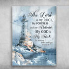 Lighthouse Poster, The Lord Is My Rock, My Fortress, And My Deliverer, My God...