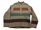 vintage USA made WOOLRICH jacket M pullover HUDSON BAY wool striped sweater