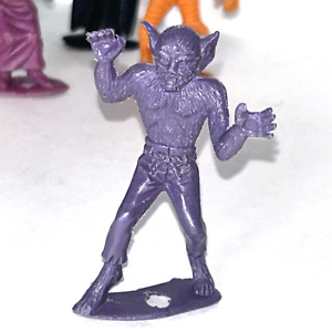 Vintage 1960's MPC Fritos Mini-Monster Figure Purple Harry Scarey Wolfman