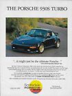 1983 Porsche 930S Turbo Fastest Sports Car in the World Black Vintage Print Ad