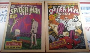 🔴🔥 SPECTACULAR SPIDER-MAN WEEKLY #352 + #353 MARVEL UK Amazing 196 197 Fine+