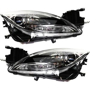 Headlight Assembly Set For 2011 2012 2013 Mazda 6 Left and Right Composite CAPA (For: 2012 Mazda 6)