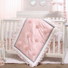 Arianna 3 Piece Embroidered Baby Girl Crib Bedding Set by The Peanutshell
