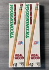 Lot of 2 Vintage Dixon Ticonderoga 13882 Pencils No 2 Soft 12 Count Made In USA