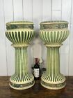 Antique c1923 Roseville CORINTHIAN Ceramic Pedestal & Jardiniere Set Of 2 VHTF