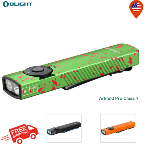 OLIGHT Arkfeld Pro Class 1 EDC Flashlight with LED Light, UV& Low Laser 1300 LM