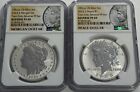 2023 S NGC REVERSE PROOF PF69 SILVER MORGAN PEACE TWO COIN REVERSE PF DOLLAR SET