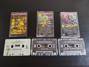 IRON MAIDEN Cassette Lot - The Number Of The Beast - Killers - Piece Of Mind