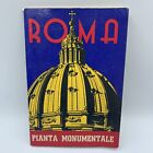 Vintage 1971 Roma Pianta Monumentale New Map of Rome Booklet E1