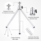 Mini Tripod for Webcam and Phone, Metal Extendable Webcam Stand with Phone Holde
