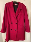 Vintage 70s Fashions by Jill 100% Wool Red Trench Coat Double Breasted