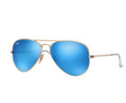 Sunglasses Ray Ban Aviator - Blue Flash/Mirrorerd LENS; Size 58mm - Standard