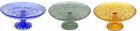 Amici Home Flower Footed Glass Cake Stand | Round Vintage Style| 10” D x 4” H