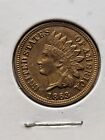 1863 Copper Nickel Indian Head Penny Cent 1c AU/BU Beautiful Coin