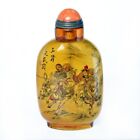 Chinese Internally painted Snuff bottle Glass Beijing Opera Figure Painting
