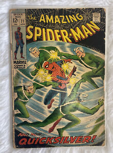 THE AMAZING SPIDER-MAN #71 AND NOW QUICKSILVER! MARVEL COMICS 1969