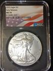 2023-W NGC MS-70 Silver Eagle Early Release Black Core Flag Label