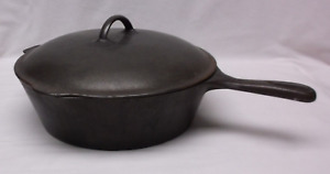 Vintage Vollrath Ware Lid Cast Iron Deep Skillet Chicken Pan No 8