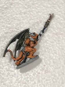 Custom Painted Metal Miniature Demon w/ Trident Spear Dungeons & Dragons D&D